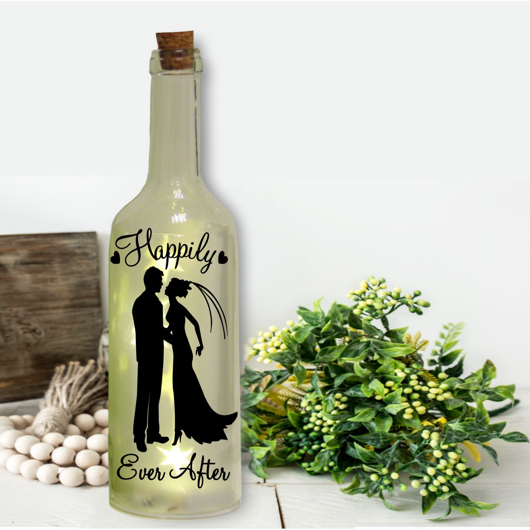 Bottle Sticker | Happily Ever After | Bottle Label/Die cut Sticker/Decal