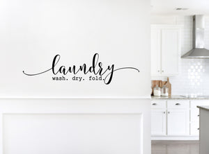 Laundry Wash Dry Fold  | Die Cut Sticker - 2 sizes available