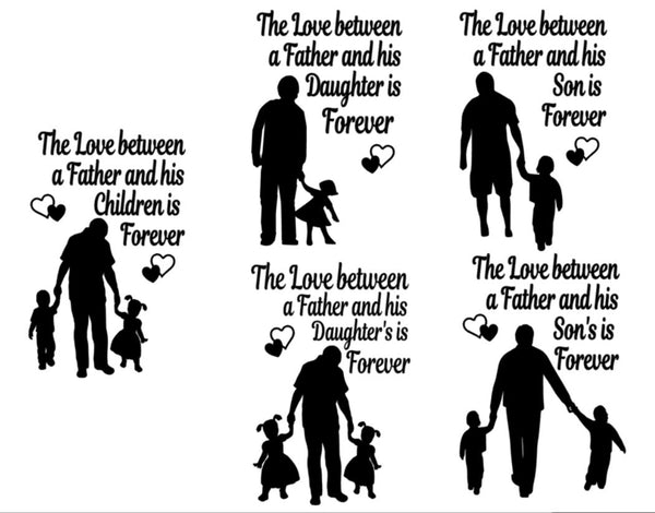 The Love Between a Father and His Daughter is Forever | Bottle Sticker