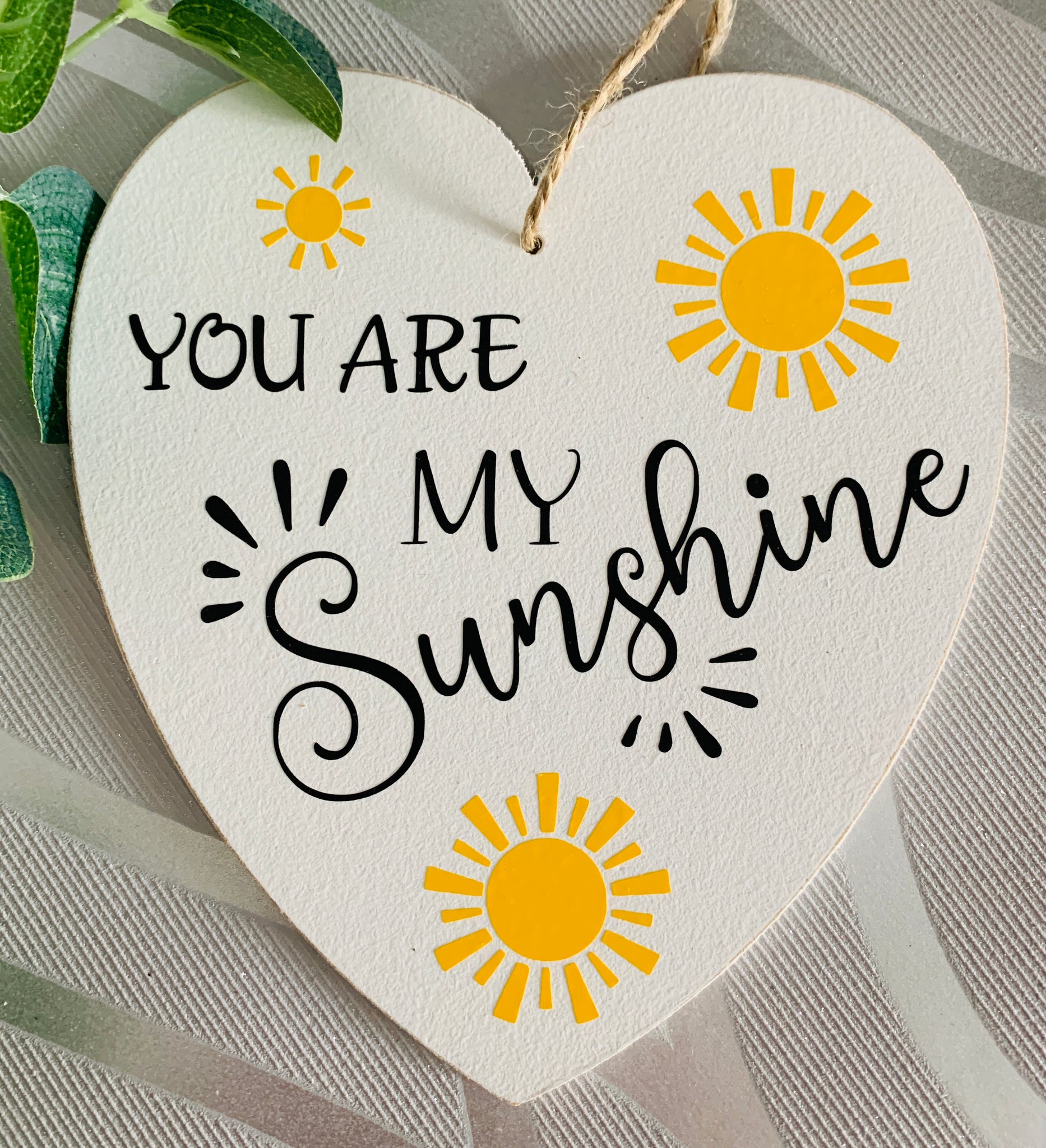 You are my Sunshine | Wooden Sign | Heart Plaque | Novelty Gift | Sunflowers